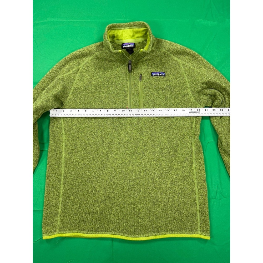 Patagonia Better Sweater Jacket Men Medium Green 1/4 Zip Pullover Fleece Hiking - Picture 2 of 8